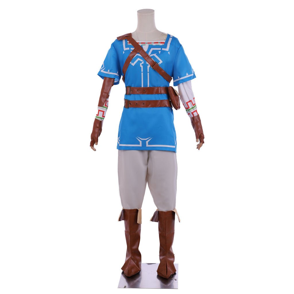 Jeu Zelda: Souffle de la Nature Costume Cosplay Link Ensemble Complet - Tenue Authentique Héros