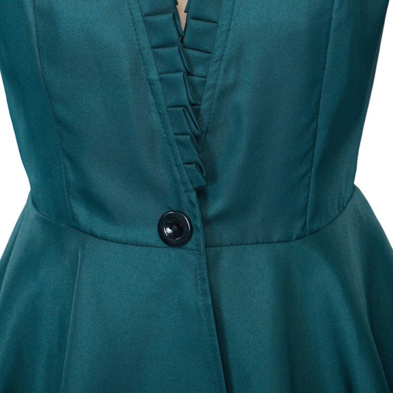 Robe Cocktail Gothique Médiévale Vintage – Costume Cosplay Femme à Manches Longues