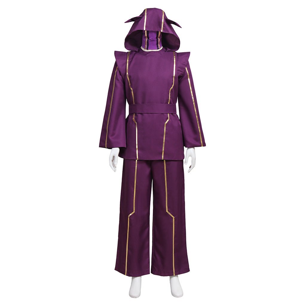 Costume Cosplay LOL Kennen - Uniforme de Combat Violet avec Chapeau - Série Cosplay de Jeu