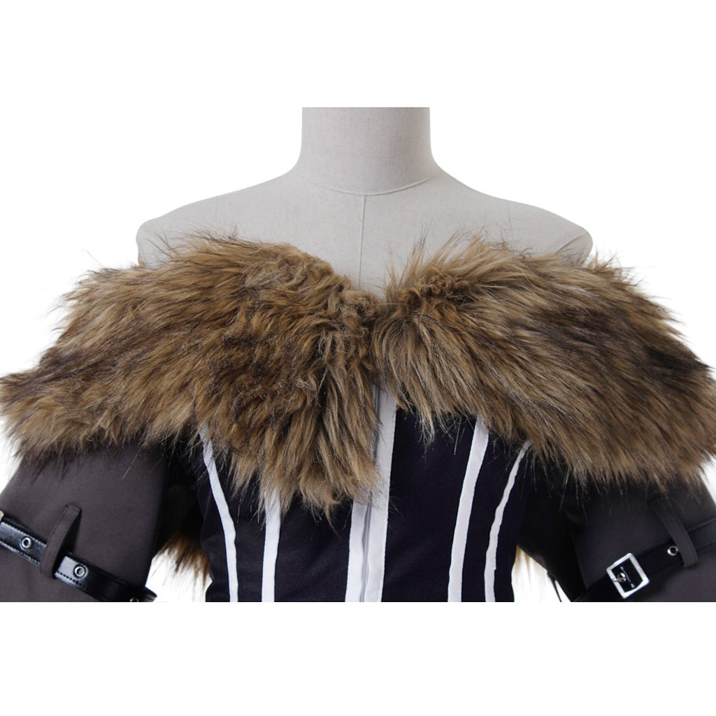 Costume Cosplay FFX Lulu | Tenue de Mage Noir Femme avec Accessoires | Final Fantasy