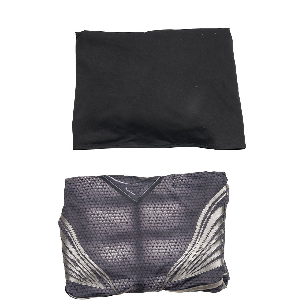 Costume Cosplay Clark Kent pour Hommes, Costume Noir, Cape, Bottes, Ensemble Complet Déguisement Halloween