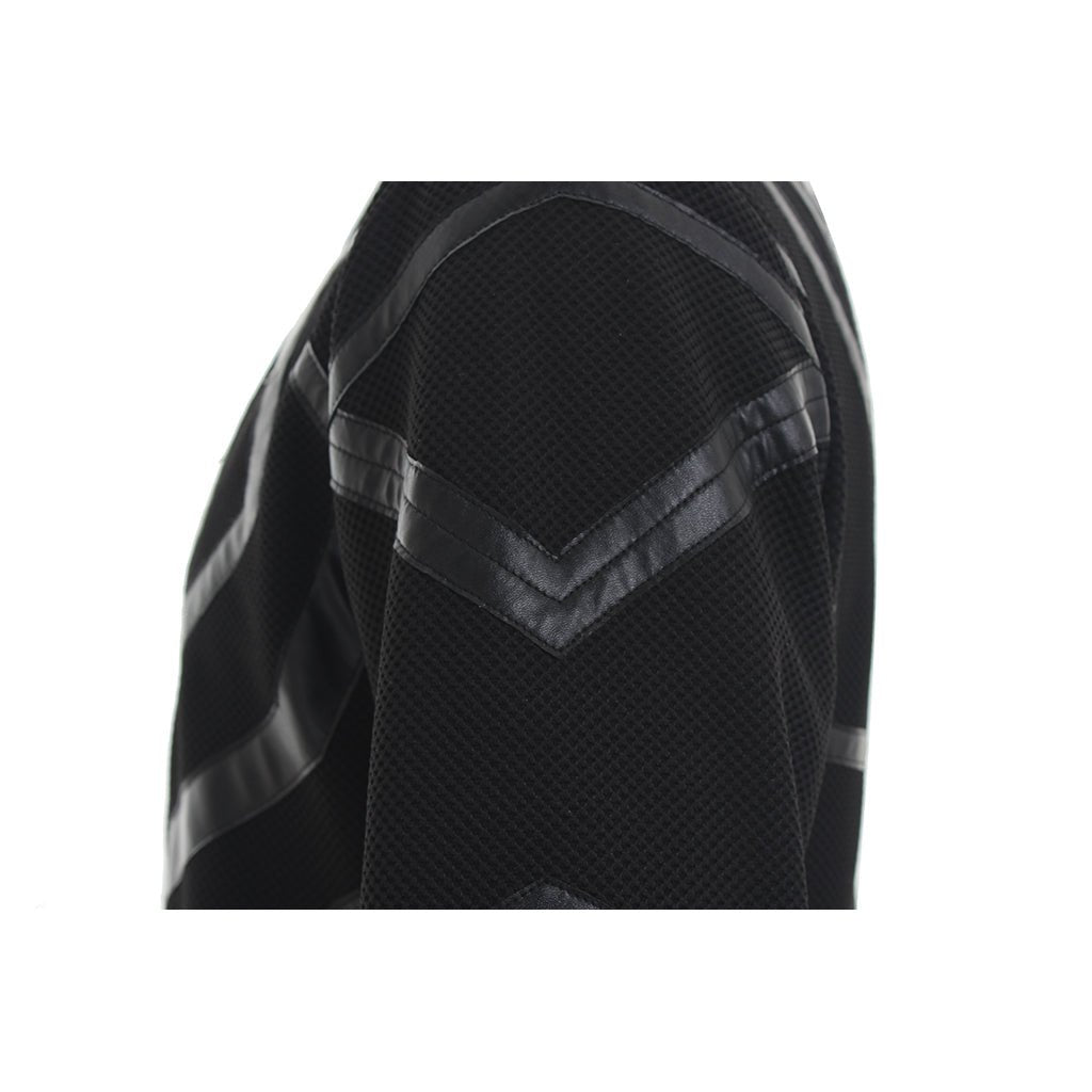 Costume Cosplay Panthère Noire Combinaison Bottes Gants Masque Ensemble pour Hommes