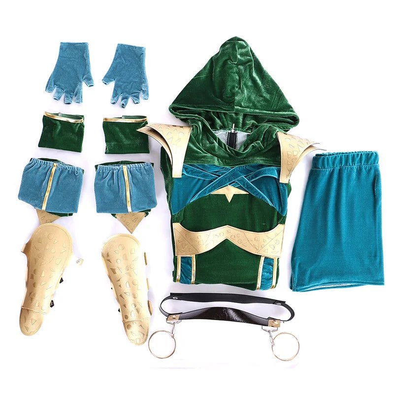 Costume Cosplay Jade Mortal Kombat | Tenue de Combat Verte pour Femmes | Costume pour Halloween et Carnaval