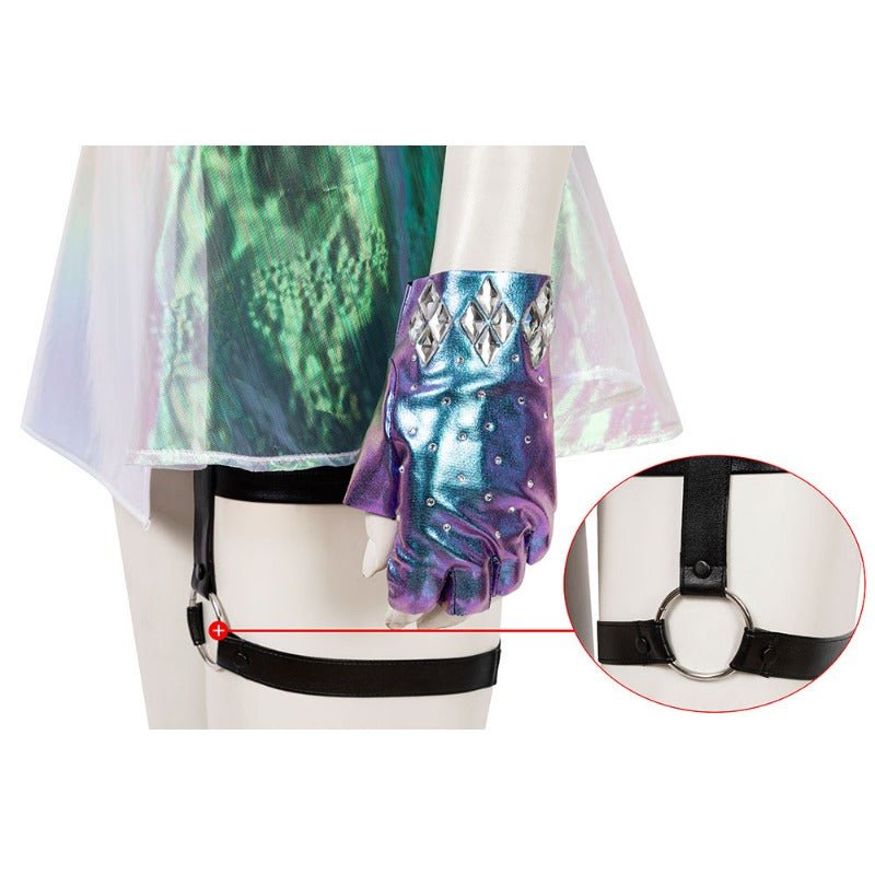 Costume Cosplay Ahri K/DA ALL OUT pour Femmes - Tenue de Renard à Neuf Queues Anime