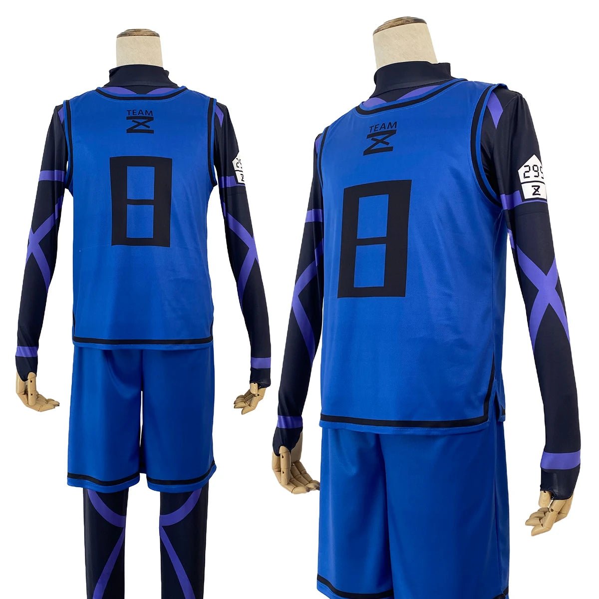 Costume Cosplay Anime Blue Lock Perruque Isagi Yoichi Chigiri Bachira Rensuke Kunigami Uniforme d'Entraînement de Football Cadeau Filet Rose