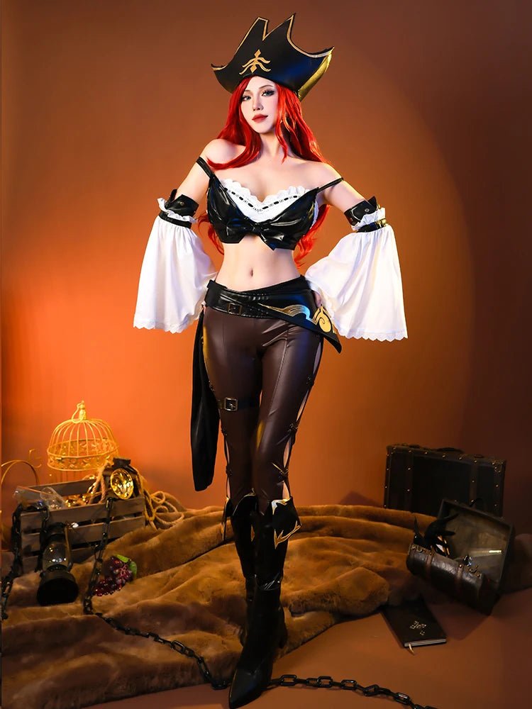 Costume Cosplay LOL Miss Fortune - Chasseuse de Prime - Tenue de Champion pour Femme - Halloween