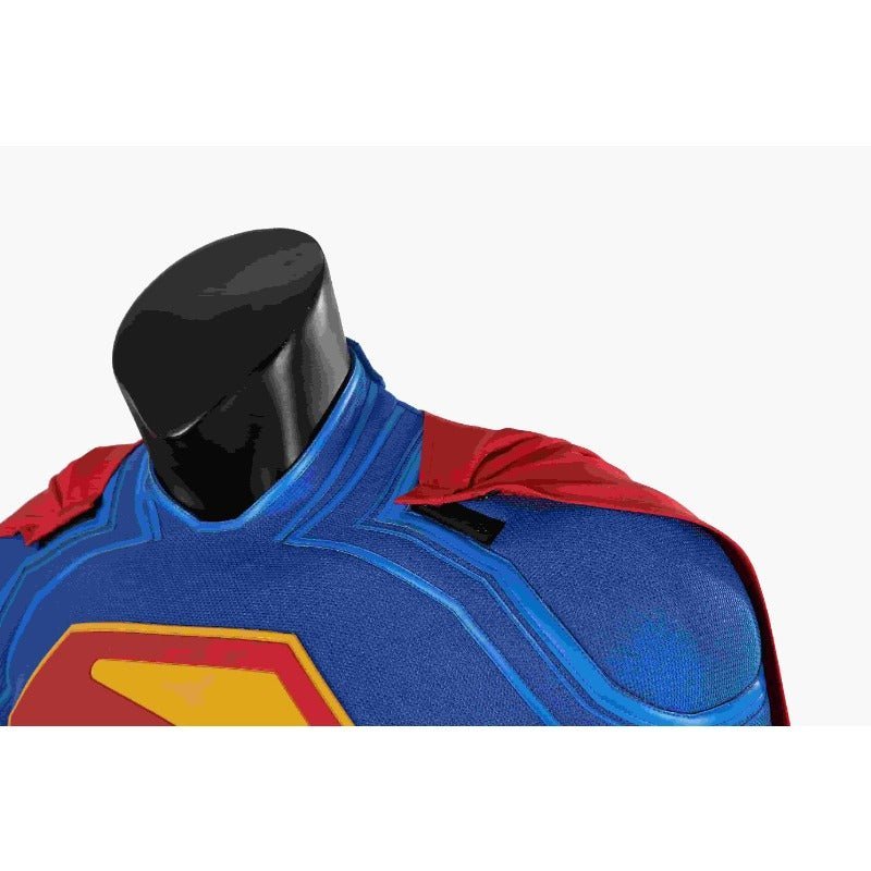Costume Cosplay Superhero Legacy Clark Kent - Combinaison Zentai Bleue avec Cape Rouge