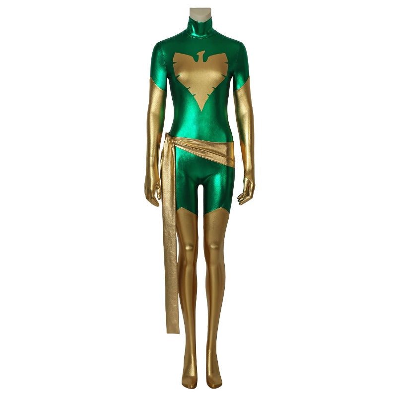 Costume Cosplay Jean Grey Dark Phoenix X-Men Vert pour Halloween