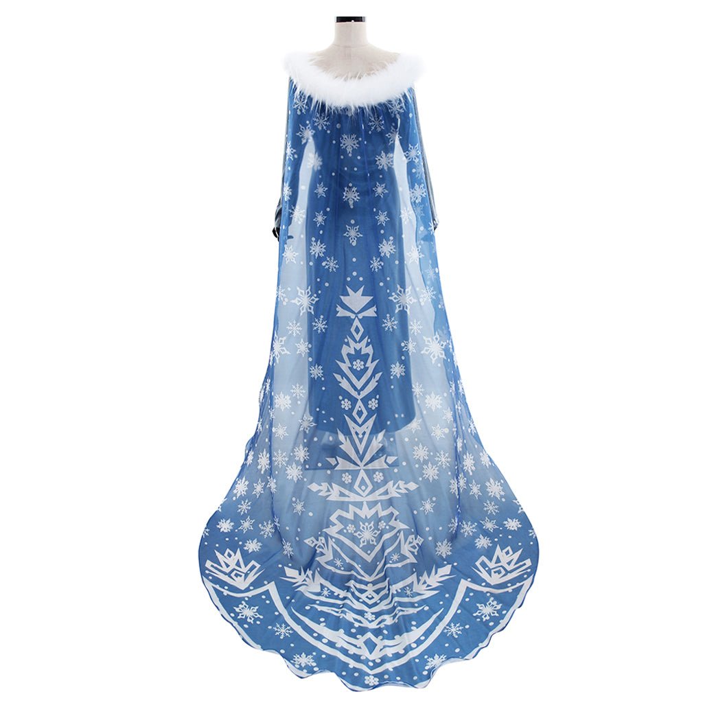 Robe en Velours Elsa Reine des Neiges | Costume Cosplay Femme pour Halloween