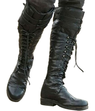 Bottes de Cosplay Steampunk Médiévales pour Hommes et Femmes, Chaussures Pirate en Cuir PU