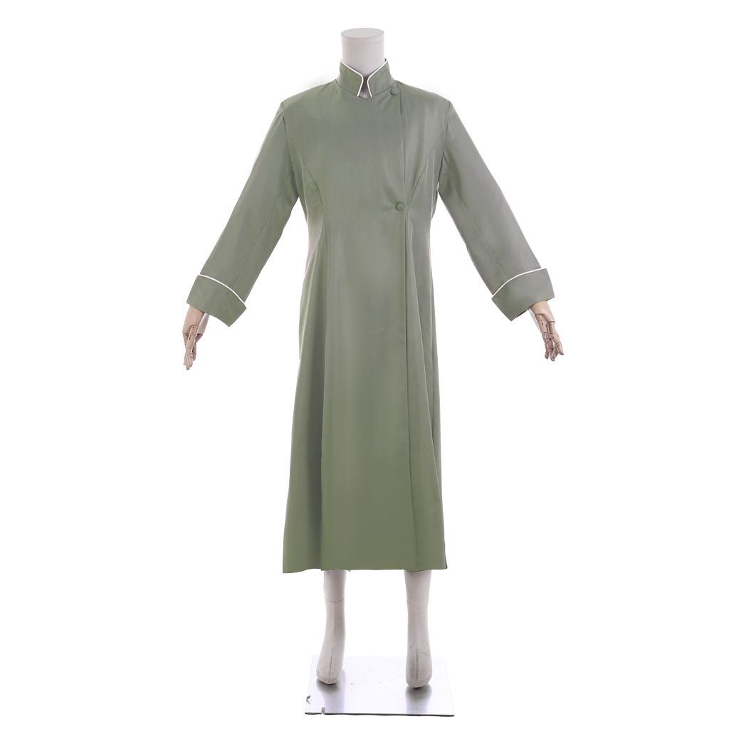 Robe de Prêtre Médiévale Vintage à Manches Longues avec Col Montant Costume Clergé Catholique Cassock Religieux Manteau Halloween