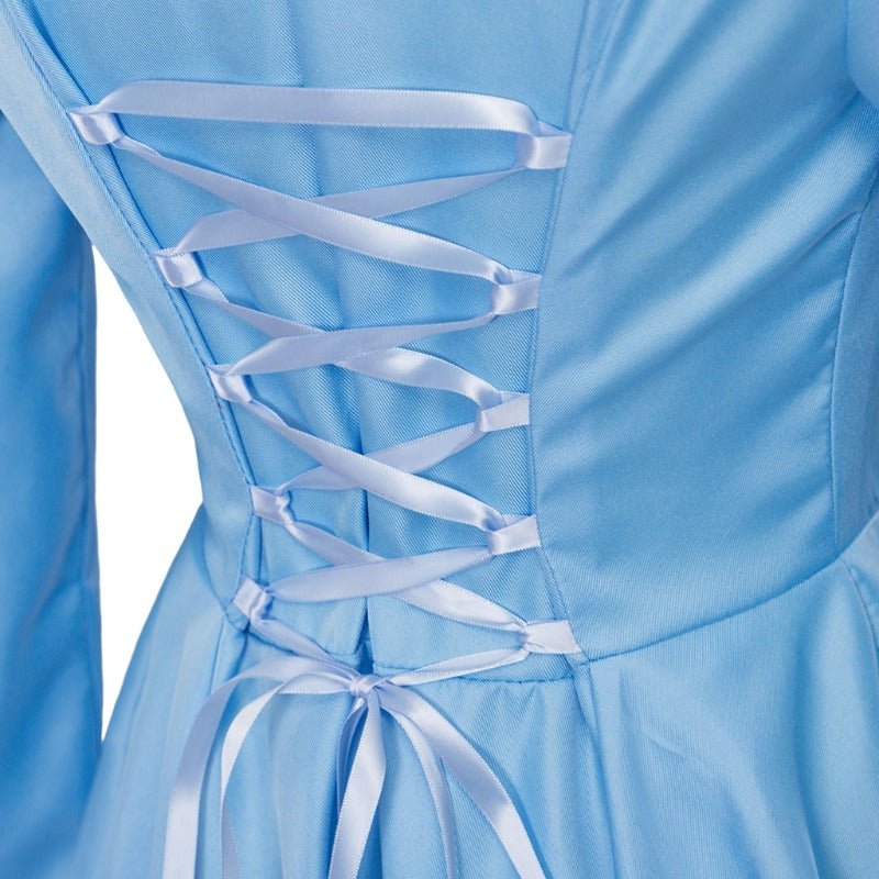 Robe Gothique Médiévale Vintage Femme – Costume Cosplay Manches Longues Cocktail Haute-Basse