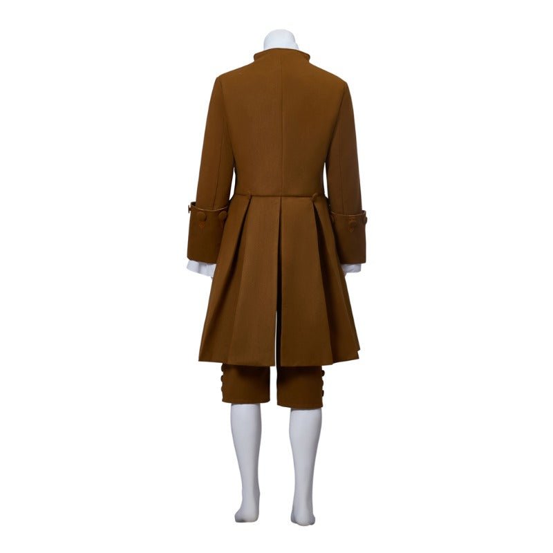 Nouveau Manteau Brun du 18e Siècle - Costume Cosplay Style Militaire Colonial Édouardien
