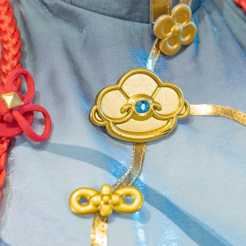 Costume Cosplay Shenhe Genshin Impact pour Femme - Ensemble Complet