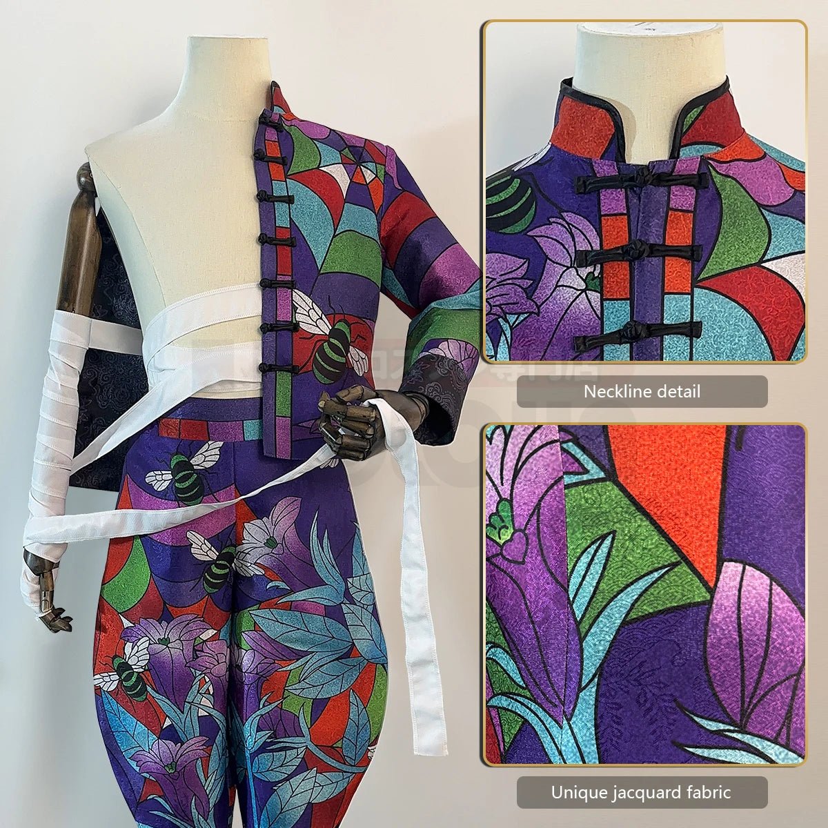 Costume Cosplay Rindo Haitani Tokyo Anime - Veste Rose, Pantalons, Bandages et Perruque