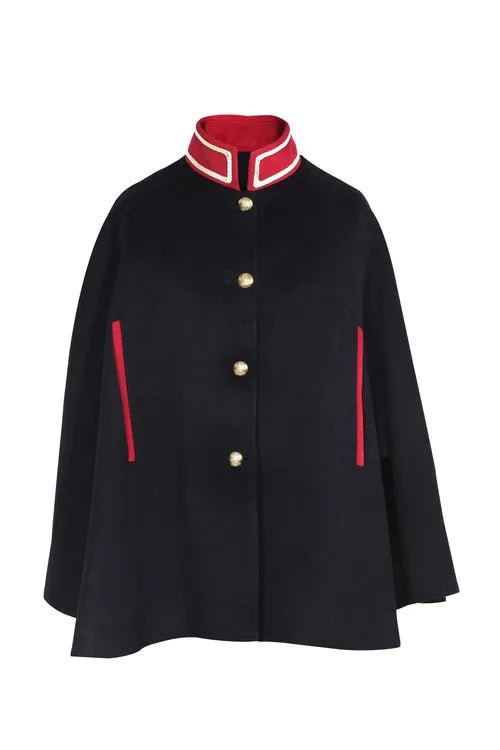 Cape Noire en Velours Gothique pour Femmes - Style Militaire Vintage | L'AniMirage Costume