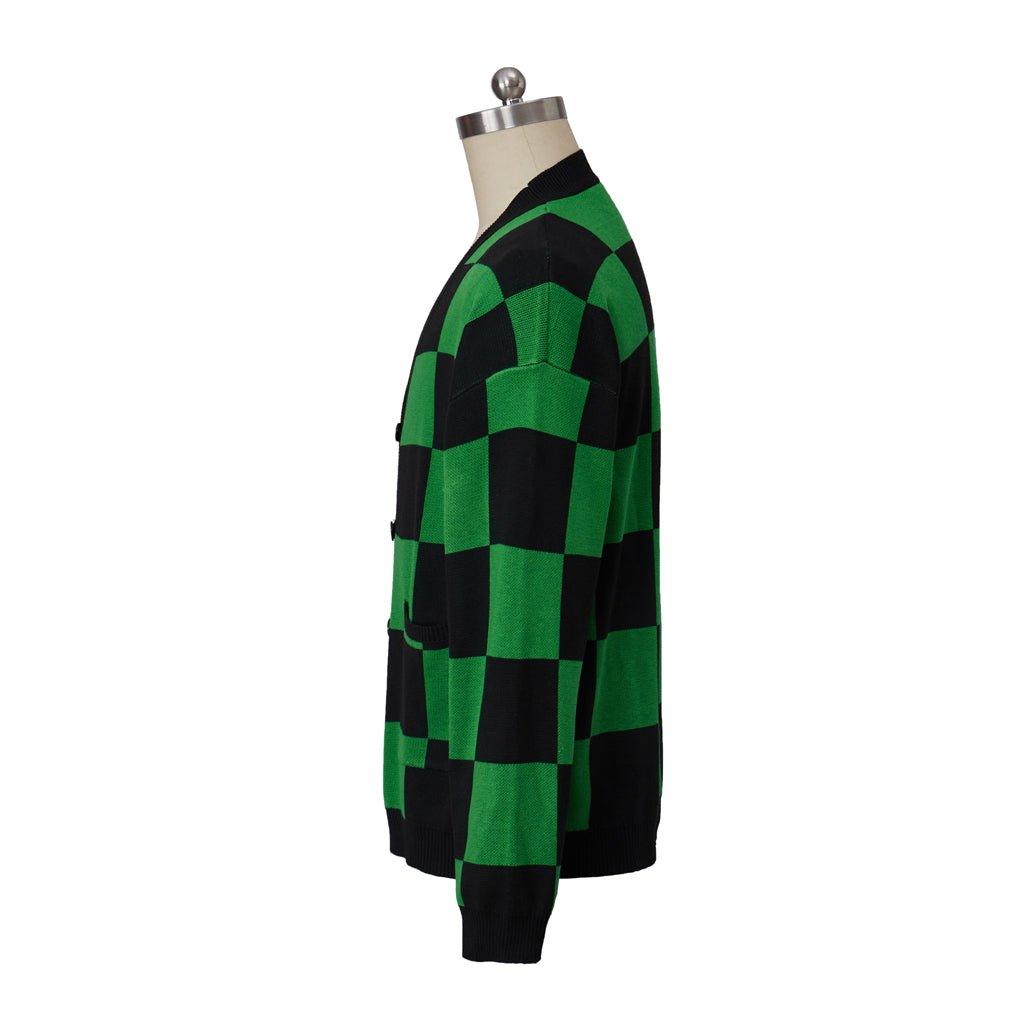 Costume Cosplay Anime Demon Kamado Tanjirou | Cardigan Sweater pour Hommes | Série Cosplay Sweater