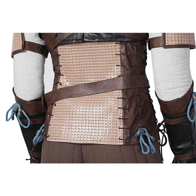 Costume Cosplay Geralt de Rivia Witcher 3 Veste en Cuir Tenue de Héros Chasse Sauvage pour Halloween