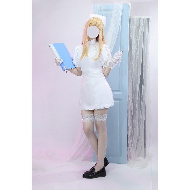 Costume Cosplay Infirmière Blanche Marin Kitagawa My Dress-Up Darling Anime pour Femmes