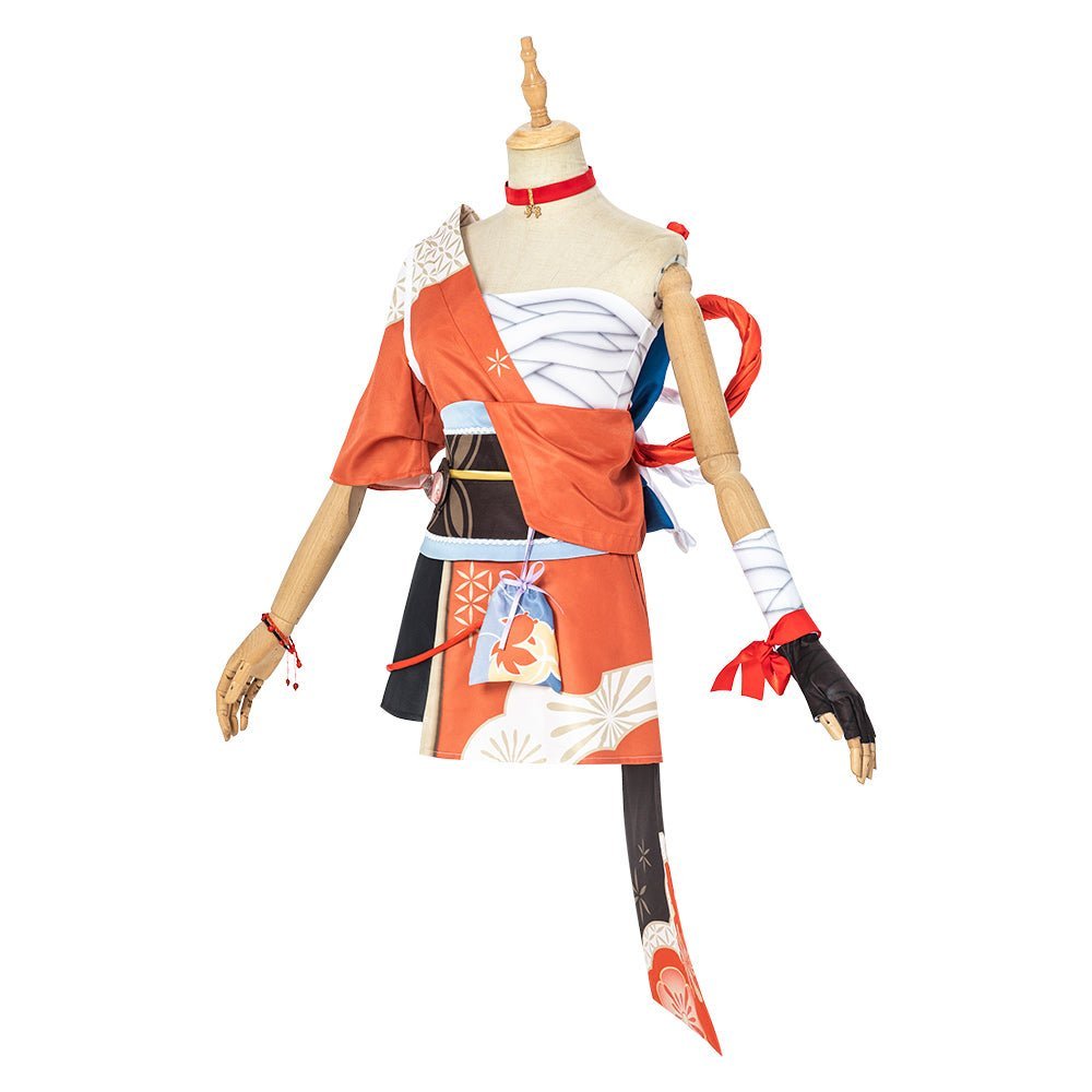 Costume Cosplay Yoimiya de Genshin Impact - Tenue Inspirée de l'Anime, Haute Qualité, Idéal pour le Jeu de Rôle
