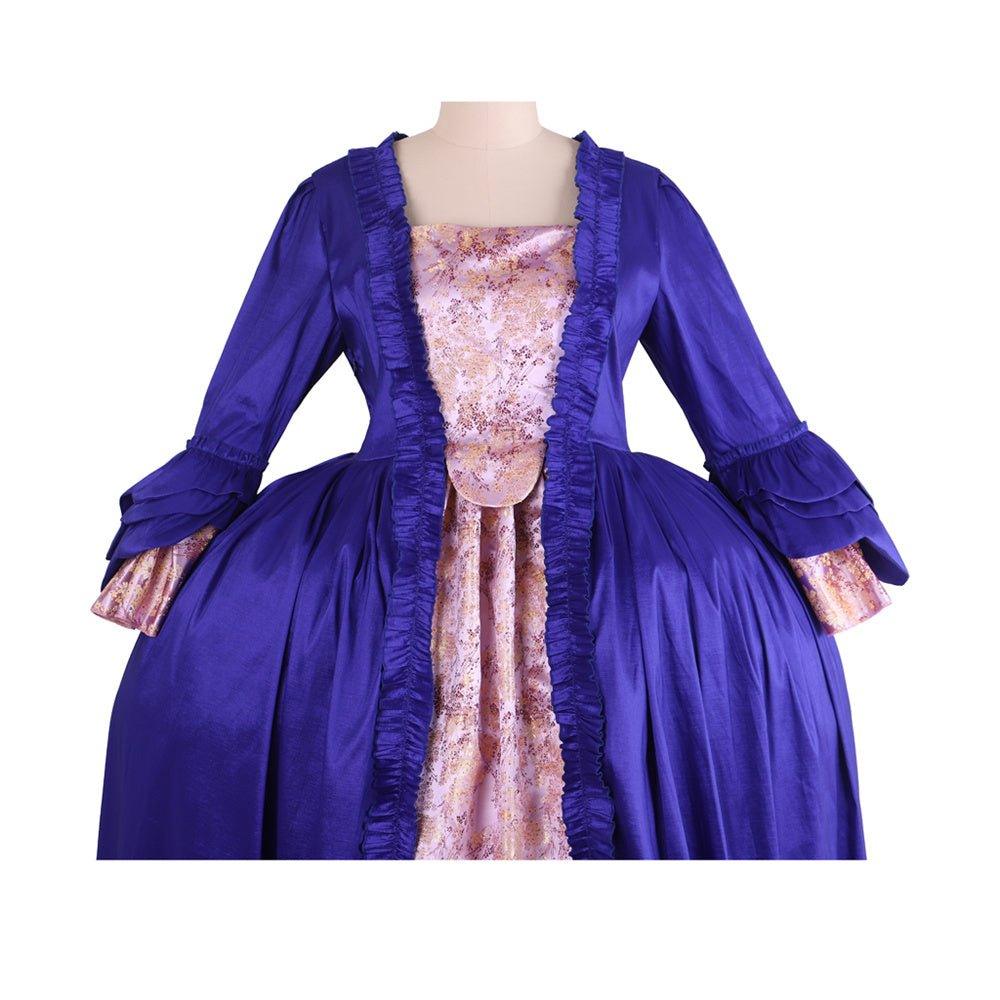 Robe Rococo Violette Brodée du 18e Siècle - Série Médiévale de L'AniMirage