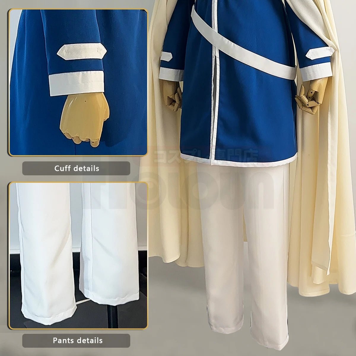 Perruque Costume Cosplay Himmel Frieren Beyond Journey's End Anime avec Cape Pantalon