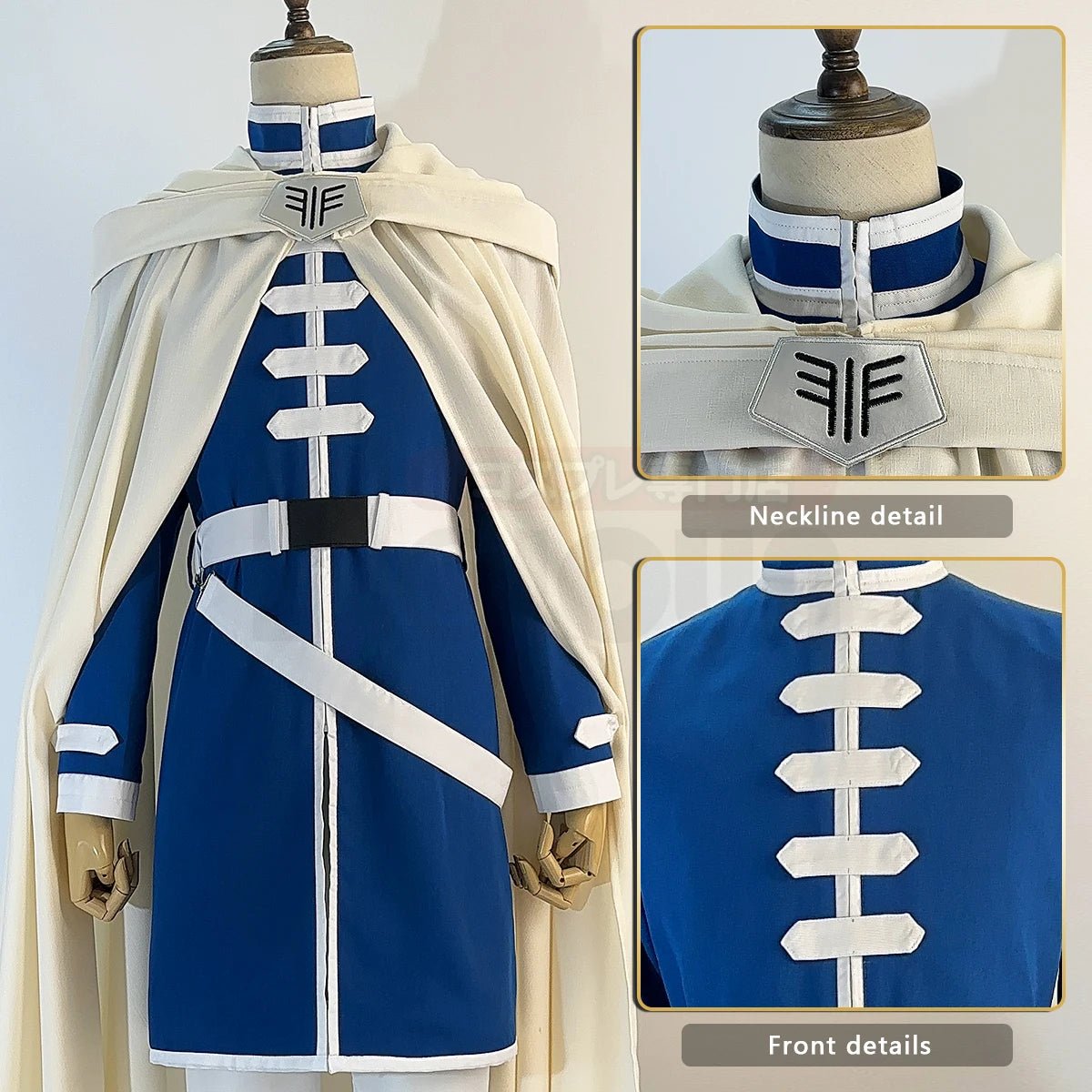 Costume Cosplay Himmel de Frieren : Fin du Voyage - Perruque, Cape, Manteau, Pantalon - Cadeau de Noël