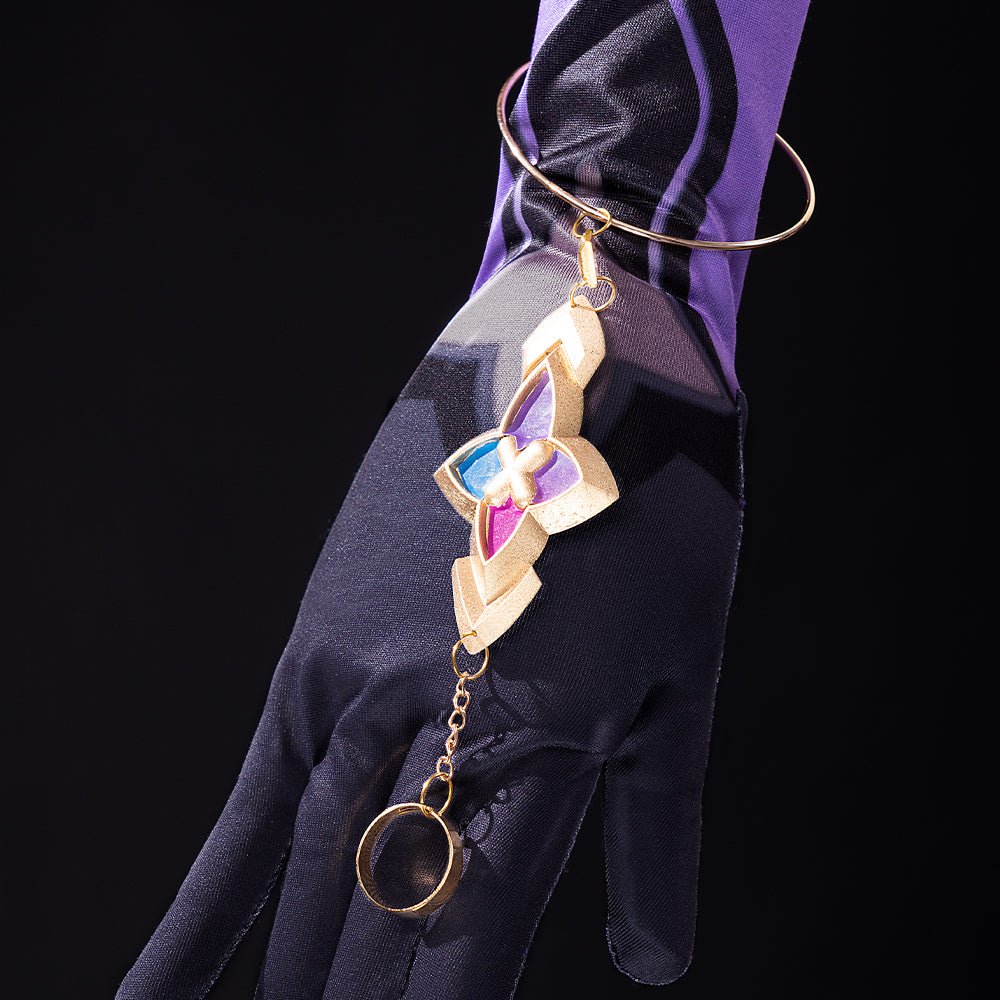 Costume Cosplay Black Swan Honkai Star Rail | Robe Violette Perruque Accessoires Jardin de la Réminiscence