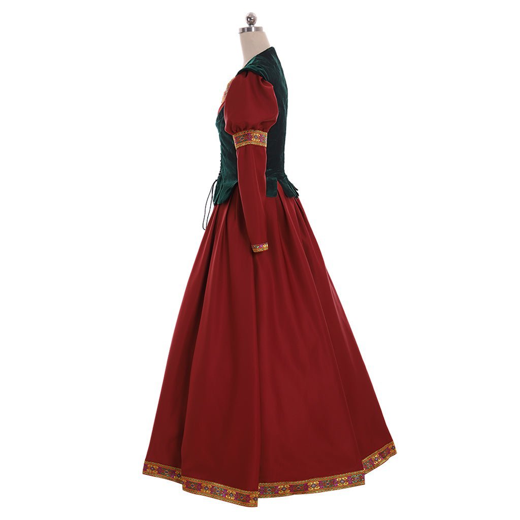 Robe Corset Princesse Royale de Cour Victorienne Renaissance - Costume Reine Tudor Thème Médiéval
