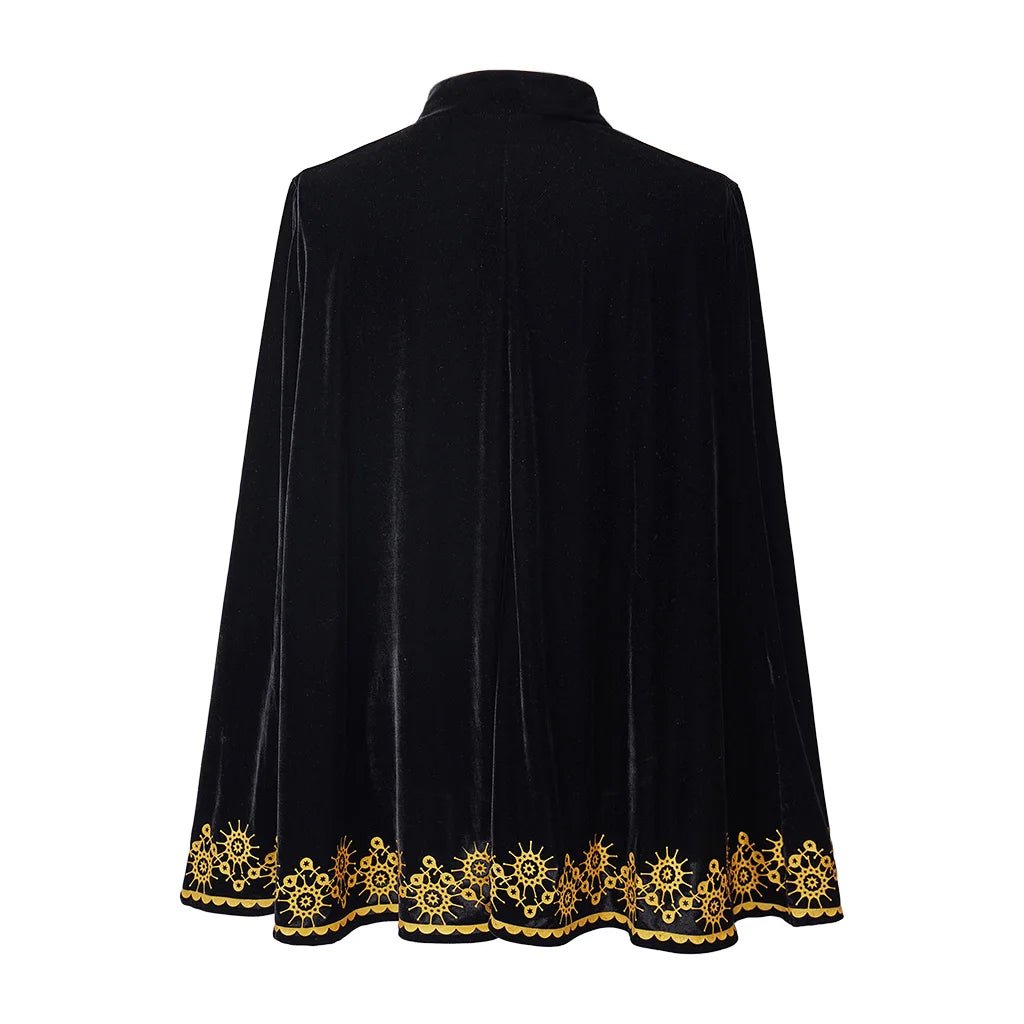 Cape Noire Royale Médiévale pour Cosplay de Roi Prince - Halloween, Carnavals, Festivals
