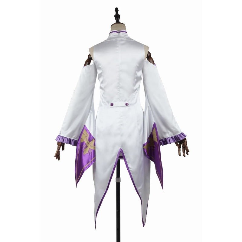 Costume Cosplay Emilia - Robe Anime Re:Zero avec Heaume pour Halloween et Fêtes
