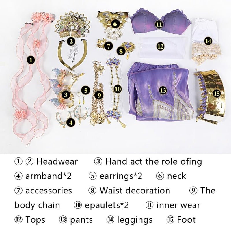 Costume Cosplay Matari Lingerie Complet pour NARAKA:BLADEPOINT - Tenue Halloween