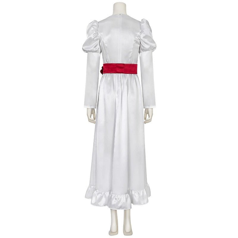 Costume Cosplay Mariée Fantôme Annabelle Robe Princesse Blanche Longue pour Halloween et Fêtes