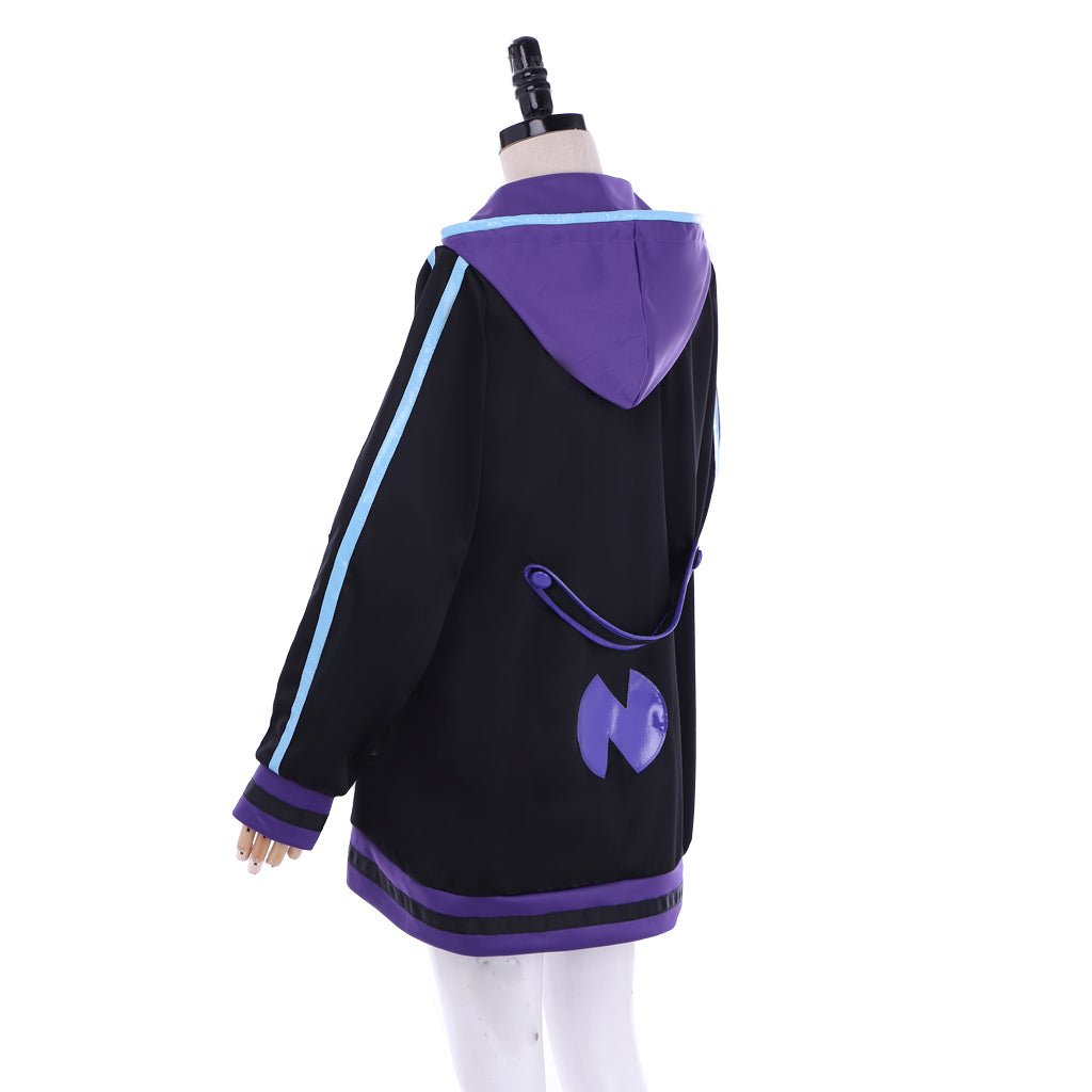Costume Cosplay Netune Purple Heart Hoodie - Hyperdimension Neptunia Veste Noire