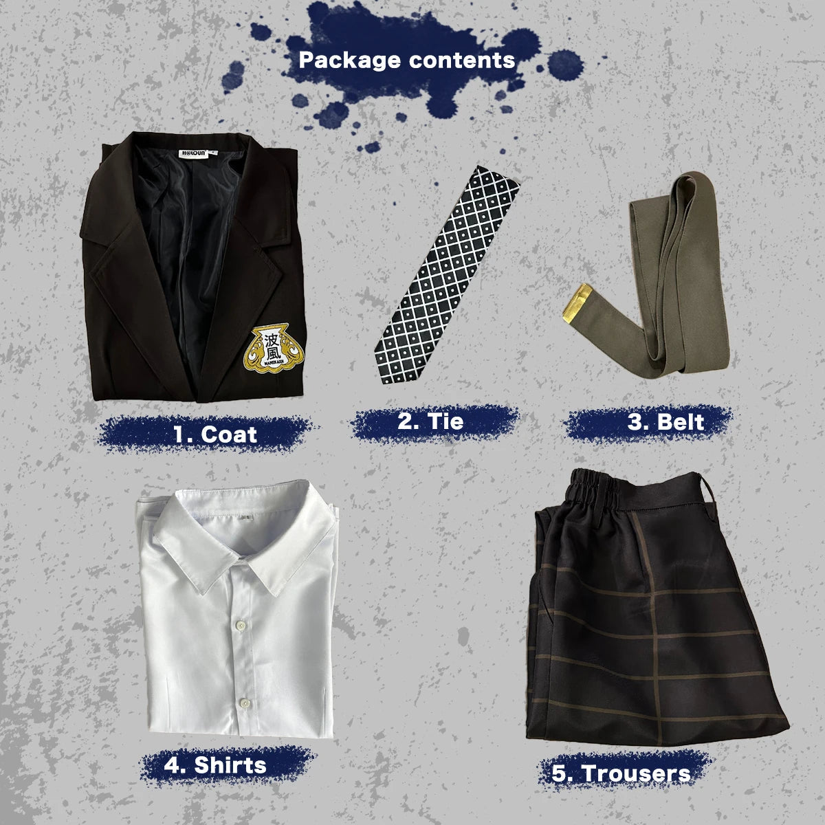 Perruque et Costume Cosplay Anime Blue Lock Bachira NAMIKAZE Uniforme Lycée avec Logo DK Brodé