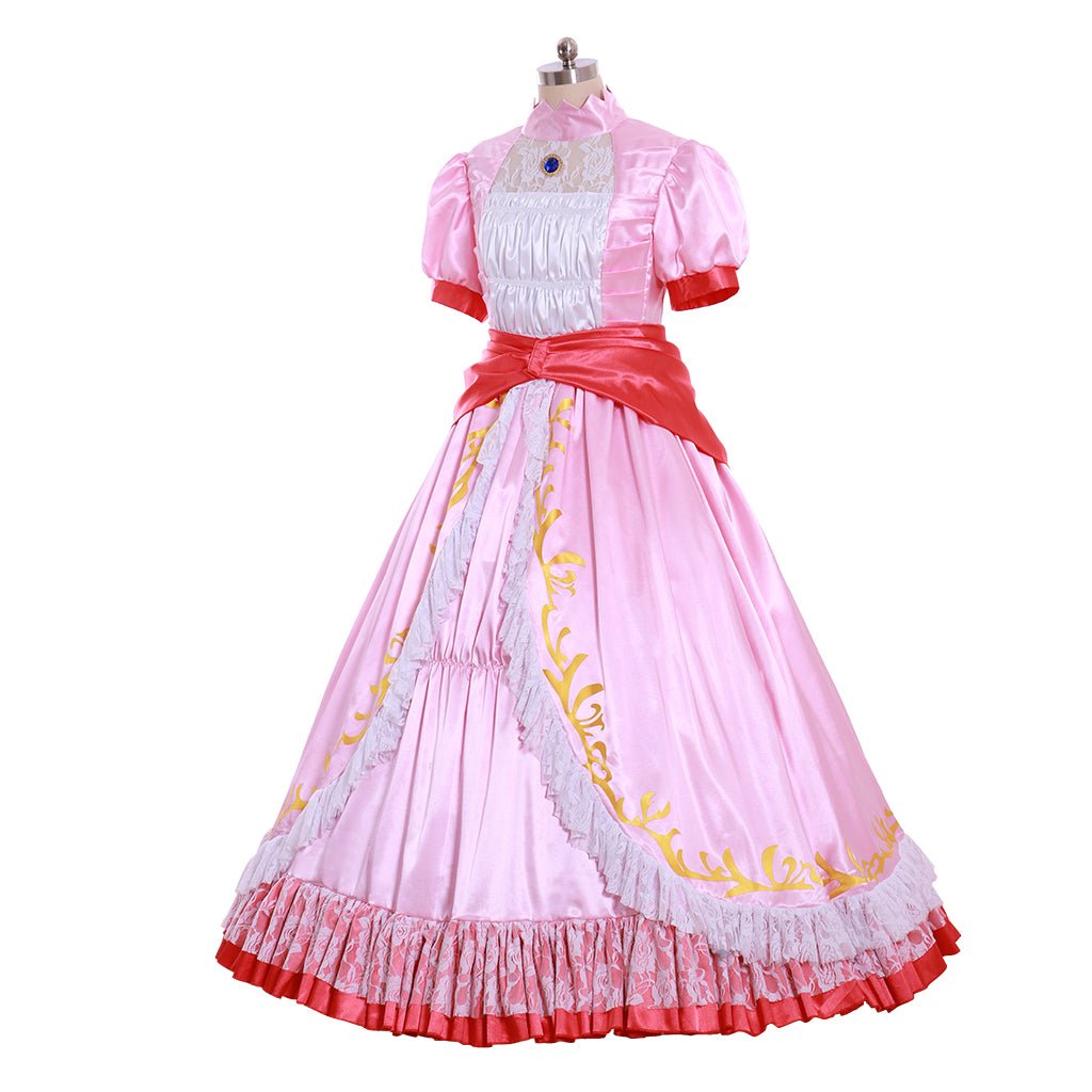 Costume Cosplay Princesse Peach | Robe de Bal pour Femme pour Halloween et Fêtes Cosplay