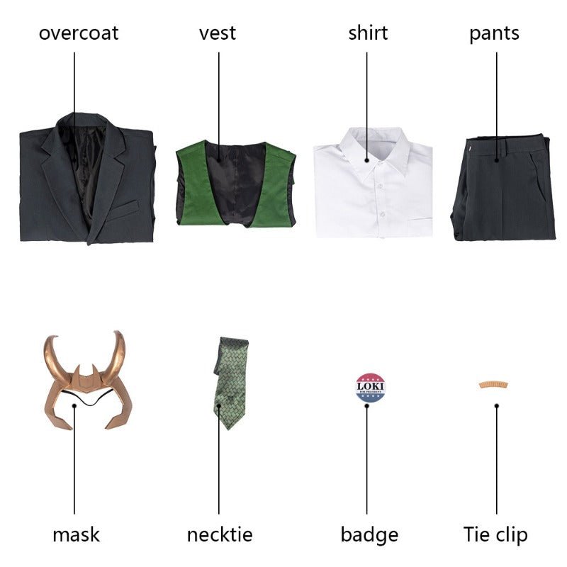 Costume Cosplay Prison de Loki 2021 pour Hommes et Femmes - Veste Halloween Marvel TVA