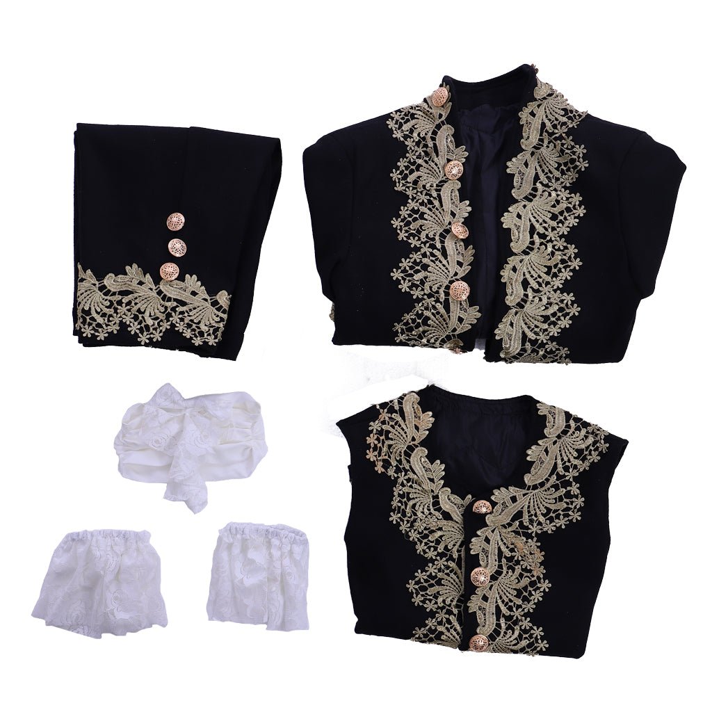 Costume de Cour Rococo du 18e Siècle pour Homme - Costume Colonial Noir