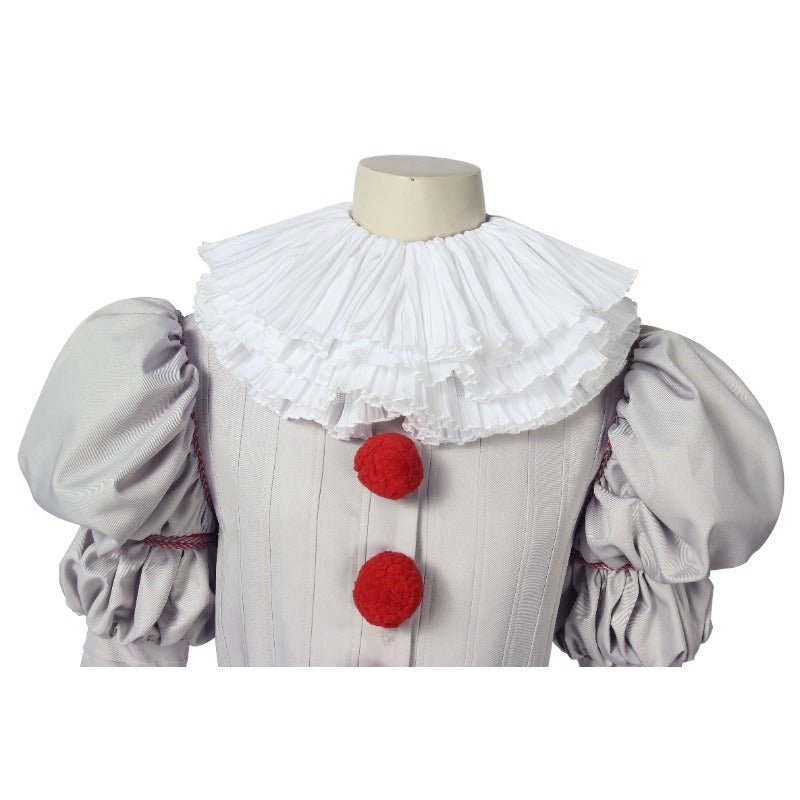 Costume Cosplay Joker Le Clown Danseur avec Écharpe Blanche et Accessoires - Déguisement Halloween