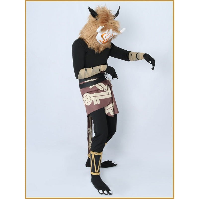 Costume Cosplay Genshin Impact Hilichurl en Gros – Masque Doux et Ensemble pour Hommes