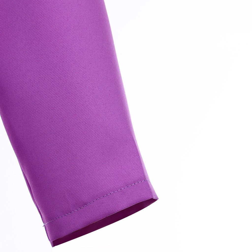 Robe Longue Violette avec Combinaison Ajustée - Costume Cosplay Anime Élégant