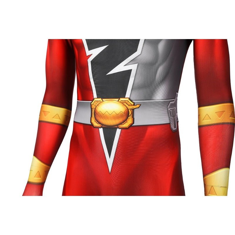 Costume Cosplay Ranger Rouge KISHIRYU SENTAI RYUSOULGER Combinaison en Spandex