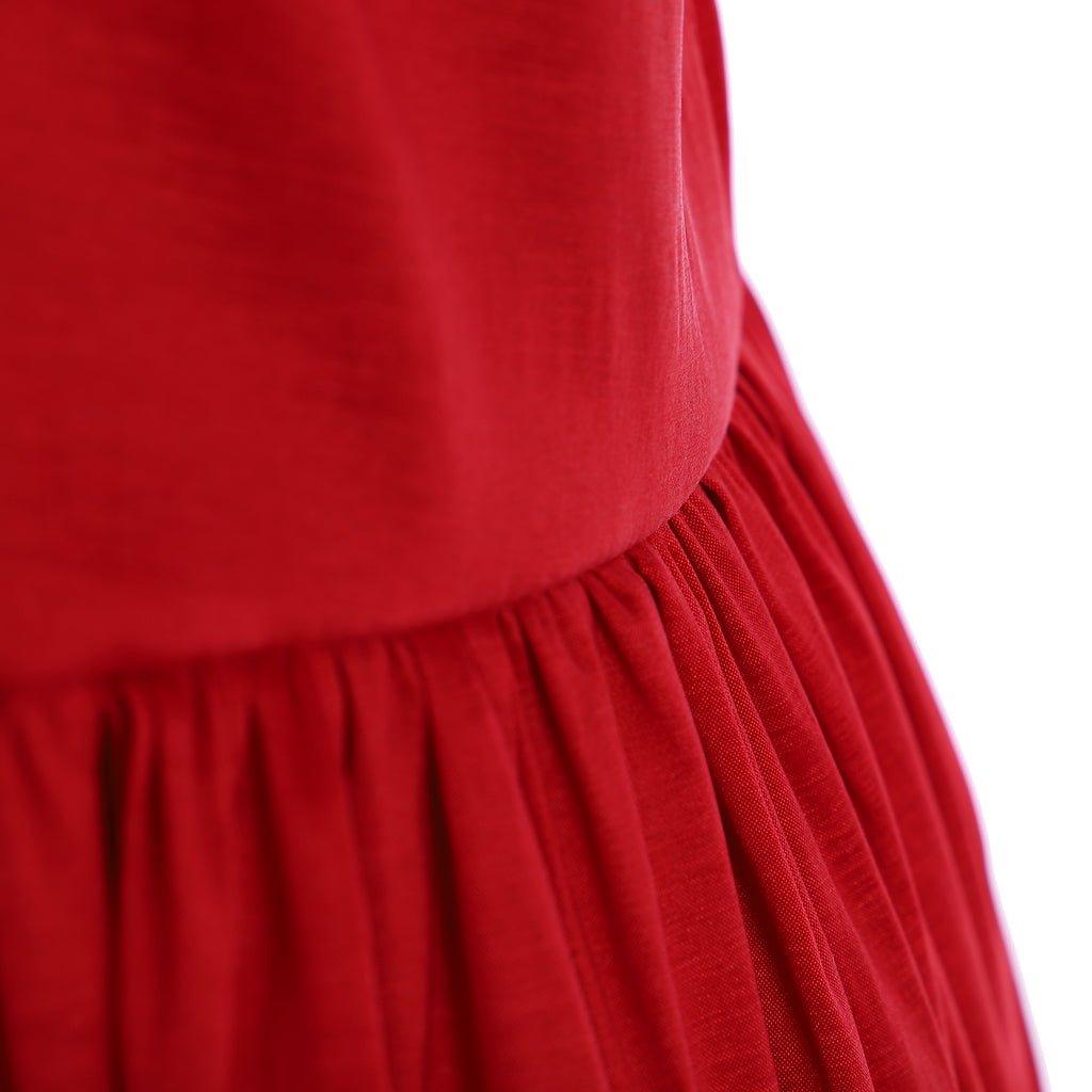 Robe de Bal Rouge Claire Randall Outlander | Costume Cosplay Style Rococo & Médiéval