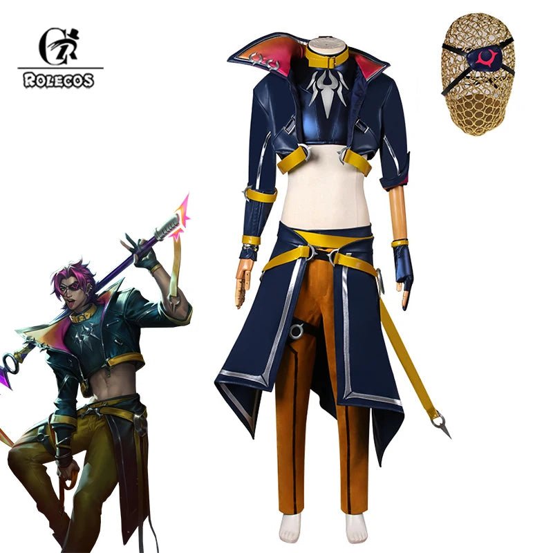 Costume Cosplay Kayn Heartsteel LOL pour Hommes Adultes - Ensemble Complet avec Masque