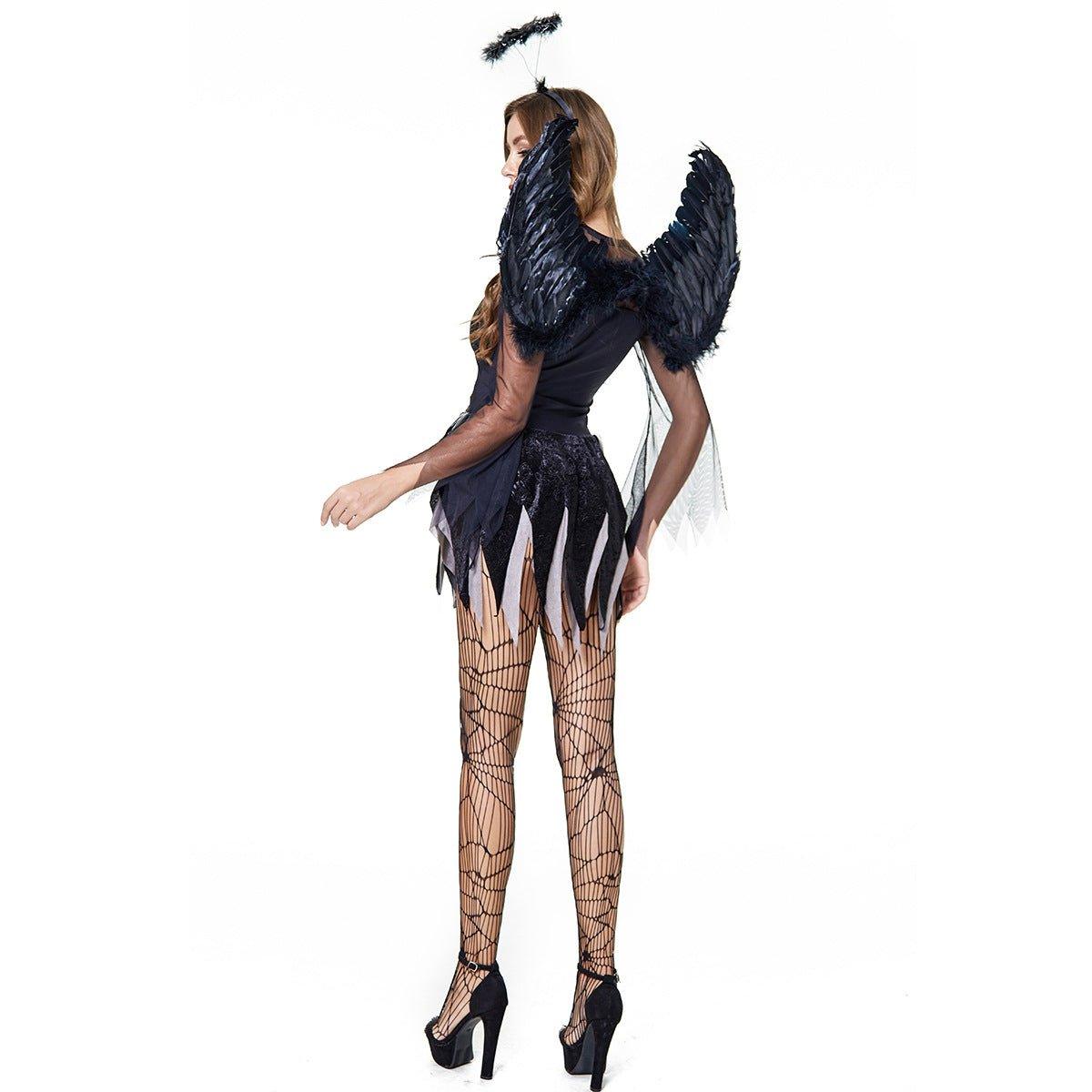 Costume Ange Noir Zombie pour Femme | Cosplay Gothique Ange Maléfique