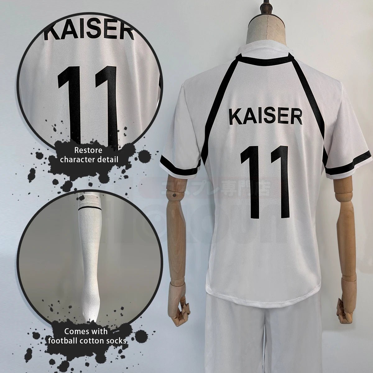 Costume Cosplay Blue Lock Kaiser NO.11 Ness NO.20 Maillot d'Entraînement Football Bastard Munchen