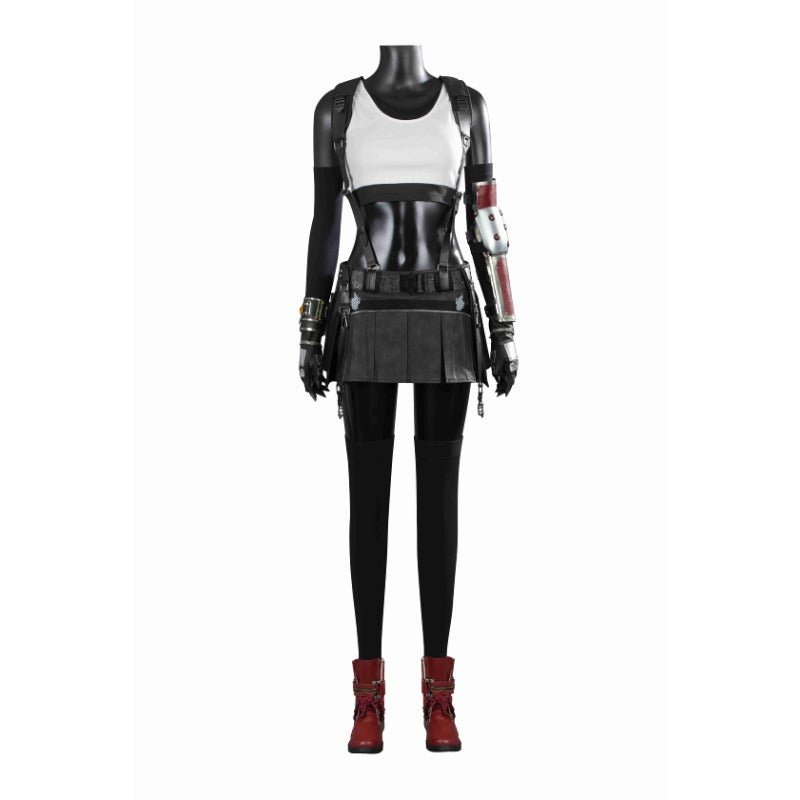 Costume Cosplay Tifa Lockhart - Perruque, Chaussures, Accessoires, Tenue Halloween Final Fantasy VII