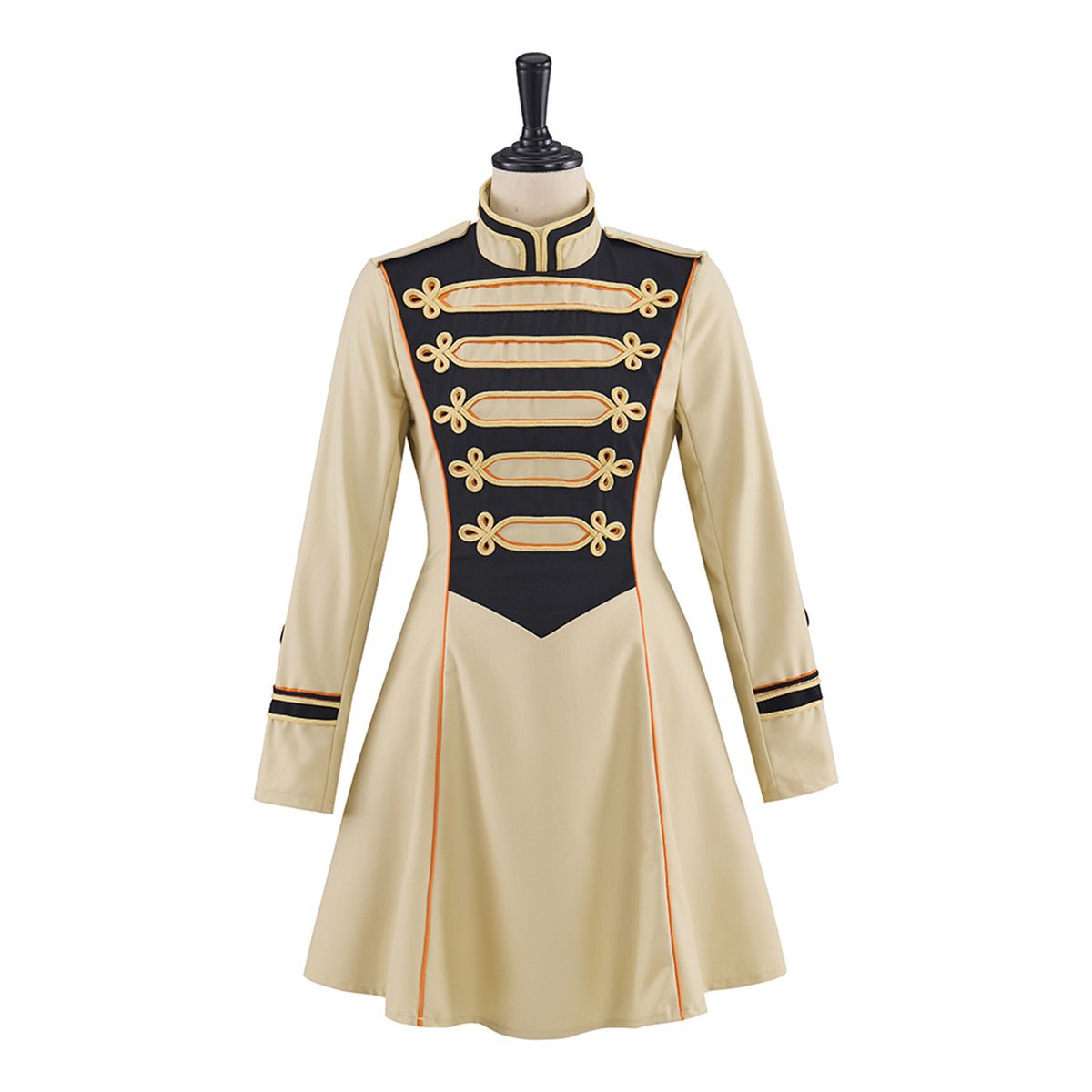 Manteau Militaire Beige Longueur Moyenne – Costume Cosplay Médiéval