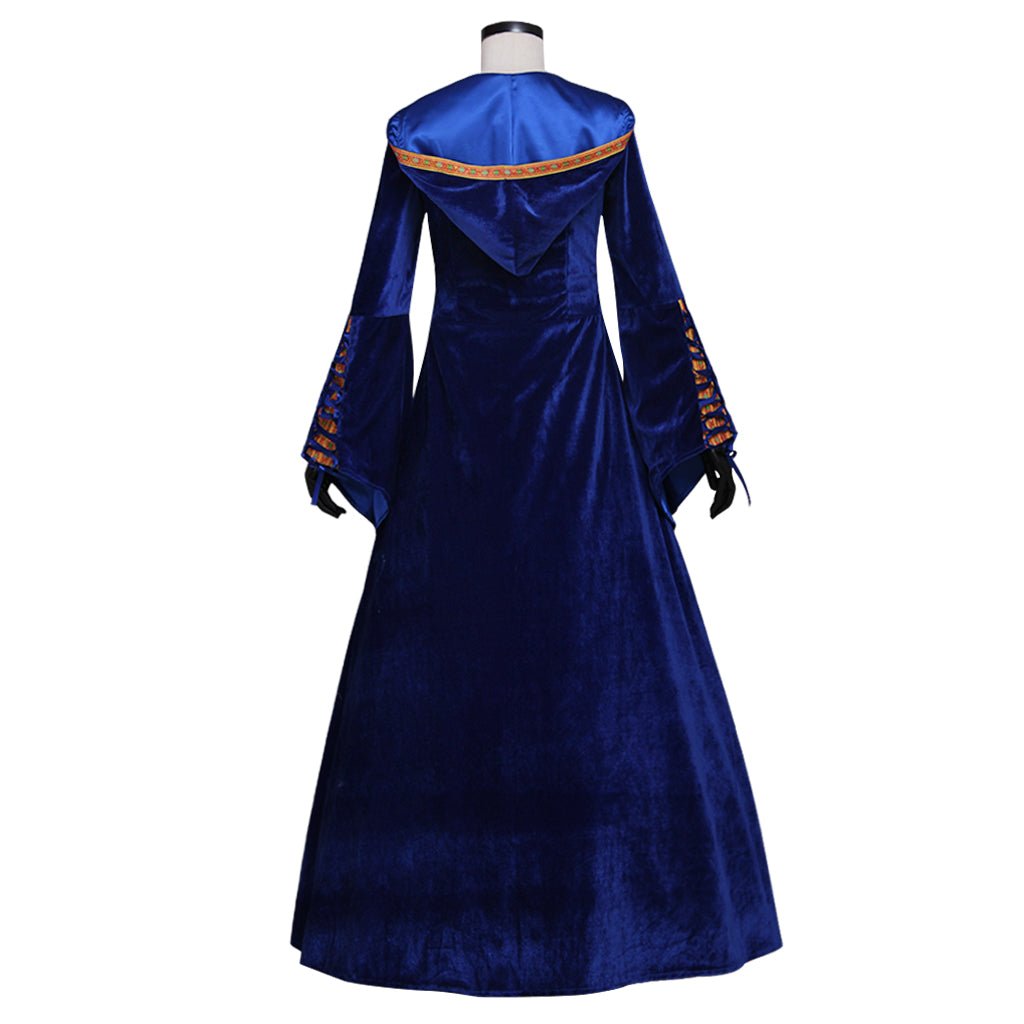 Robe Princesse Médiévale Retro Sud Costume Cosplay Noble Femme avec Manches Cloches