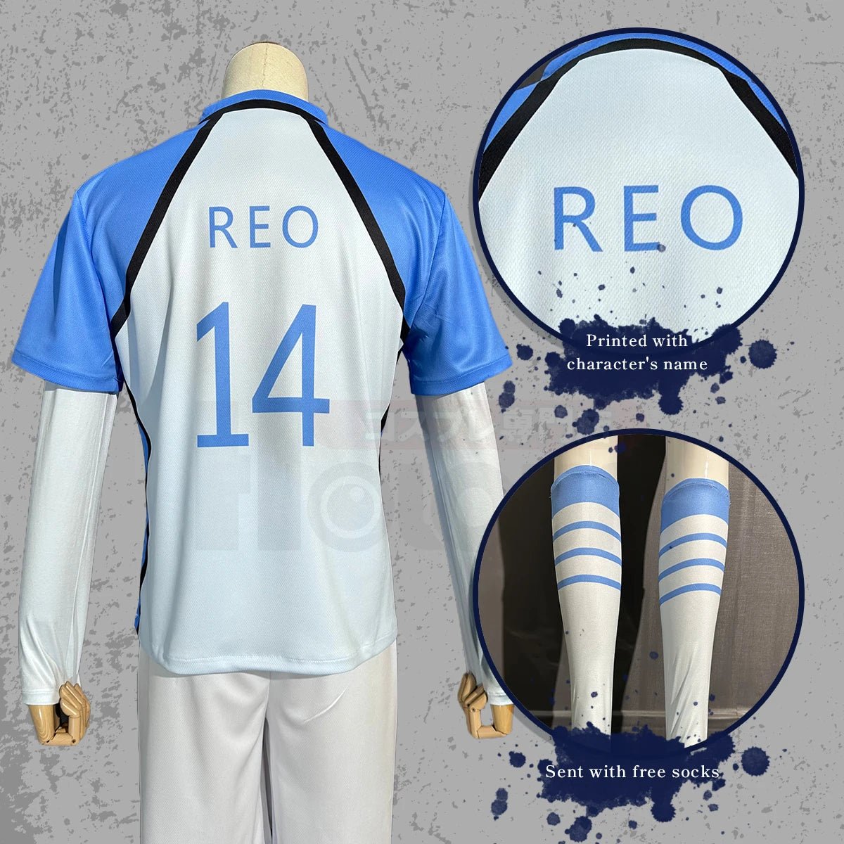 Perruque de Cosplay Anime Blue Lock Homme SHINE CITY Nagi Reo Mikage Chigiri Rose Net Uniforme de Football Soccer Sport Quotidien